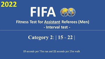2022 FIFA Fitness Test for Assistant Referees (Men): Interval test - Category 2