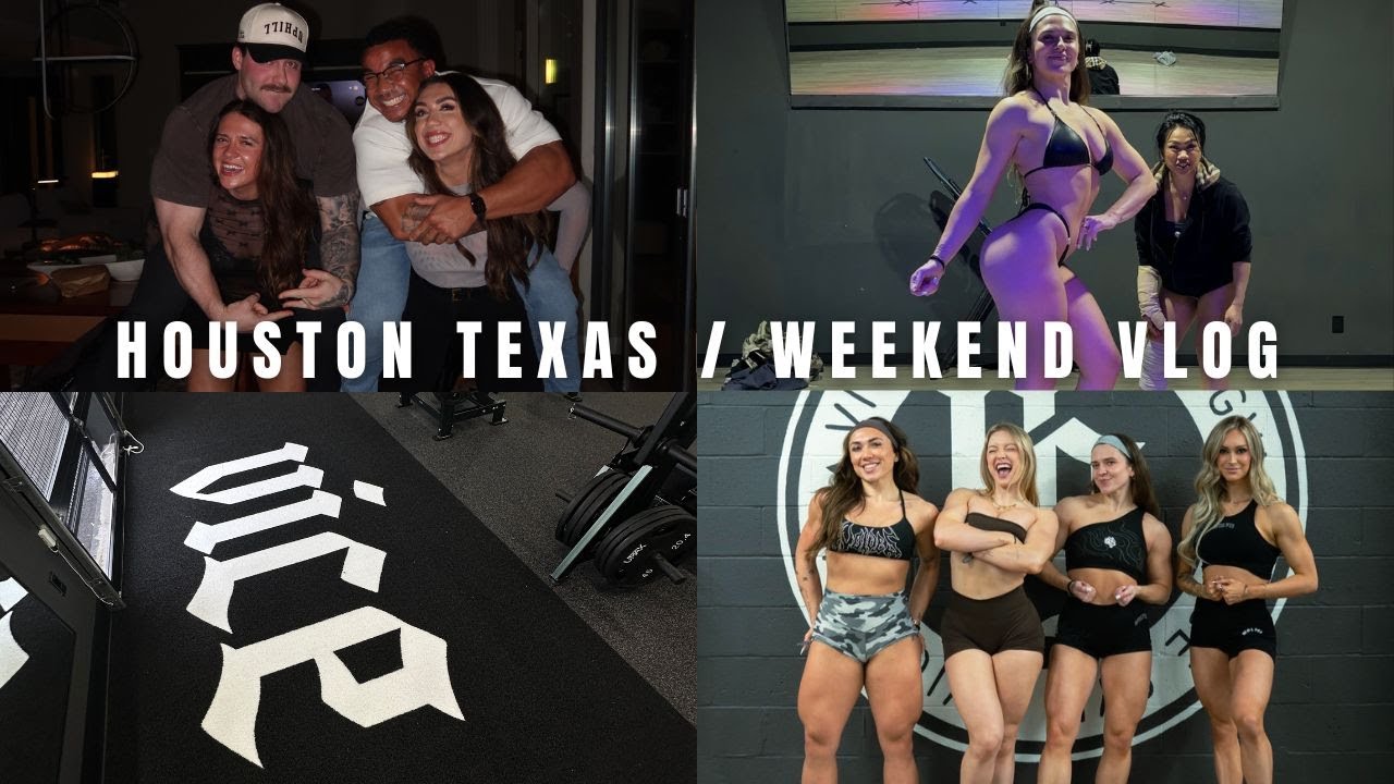 WEEKEND VLOG: travel to houston, wellness posing session, + vice gym grand opening
