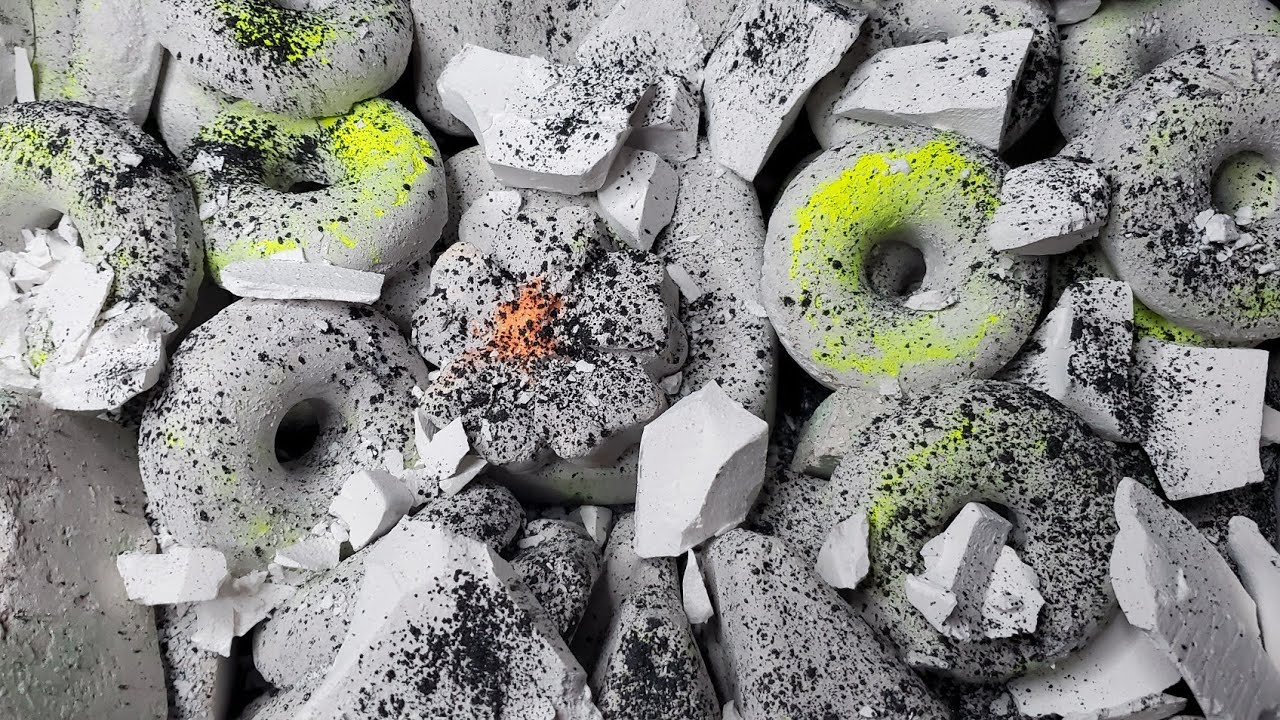 CEMENT GREY ASSORTED REFORMED GYM CHALK CRUMBLE-ASMR