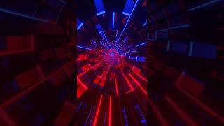 #Abstract #Background  Video 4K #Screensaver Red Blue Metallic Tunnel Vj #Loop  Neon #Visual #Asmr