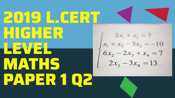 2019 Leaving Cert Higher Level Maths Paper 1 Q2