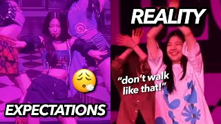 ITZY mocking Lia's center walk during rehearsal