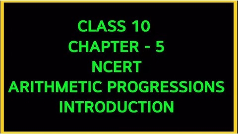 10th maths||Chapter 5||AP||Introduction||NCERT
