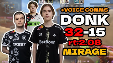 donk (32-15) rt:2.08 w/baz/zweih +VOICE COMMS (mirage) l EU FACEIT RANKED #cs2 #pov