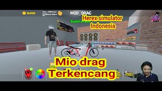 Herex simulator Indonesia || the fastest Mio drag bike reappears, beating all motorbikes || game