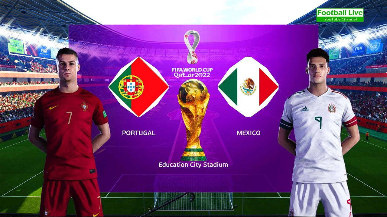 Portugal vs Mexico FIFA World Cup 2022 Qatar Ronaldo vs Mexico Full Match HD PES Gameplay