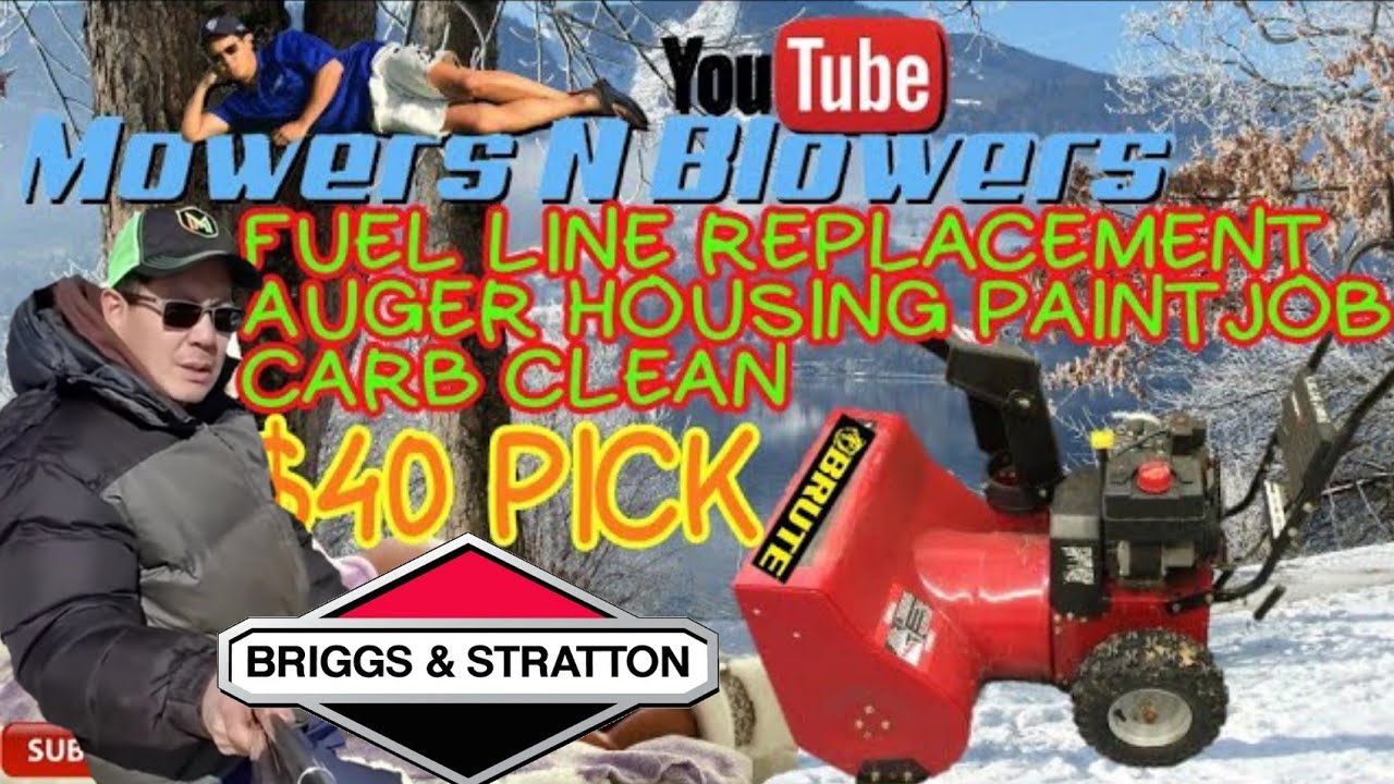 BRUTE 5HP TECUMSEH 24" WIDE SNOW BLOWER THROWER SNOWBLOWER FUEL LINE