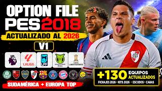 PES 2018 Updated to 2026 V1 | Option File PS4/PS5/PC