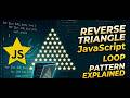 Reverse Star Pattern ⭐⬇️ | JavaScript Loop Tutorial