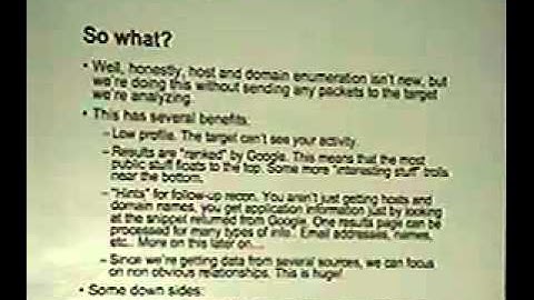 DEF CON 13 Hacking Conference Presentation By Johnny Long - Google Hacking for Pen Test - Video