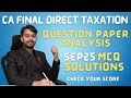 CA FINAL I DIRECT TAXATION I MCQs SOLVED I SEP 25 I CA Umasankar Maganti I Live