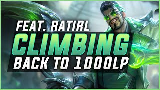 CLIMBING Back to 1000 LP (EUW Challenger Draven) feat. RATIRL | Dealersz