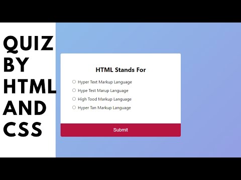 How to make a Quiz  App by html CSS and javascript | Source code