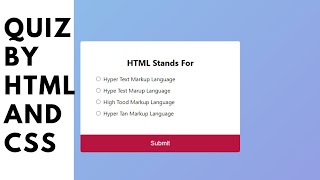 How to make a Quiz  App by html CSS and javascript | Source code