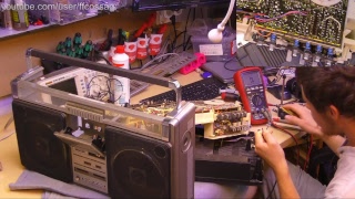 REC'D STRM: Adding line in to a vintage boom box ... Easy, right :^)