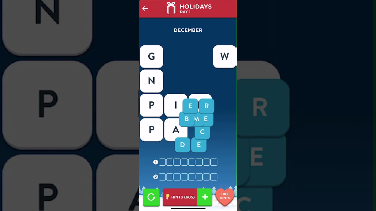 Wordbrain 2 Holiday Event 2020 [Day 1] Wordbrain 2 Answers YouTube