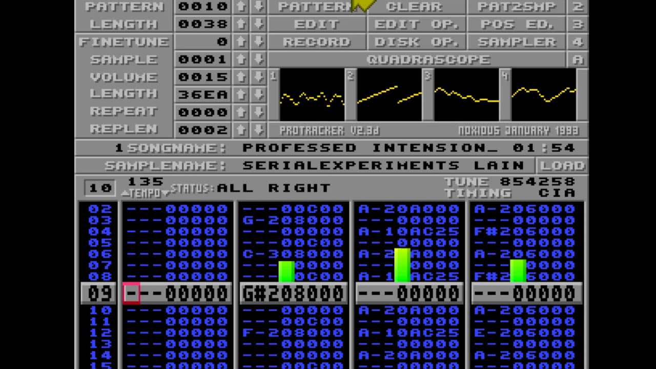 Lain Cyberia Mix: Professed intension and real intention - ProTracker demake