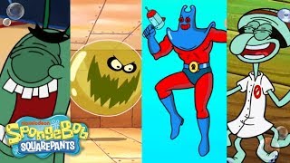 SpongeBob's Worst Villains Countdown (ft. Plankton, Flats the Flounder & More!) | SpongeBob | Nick