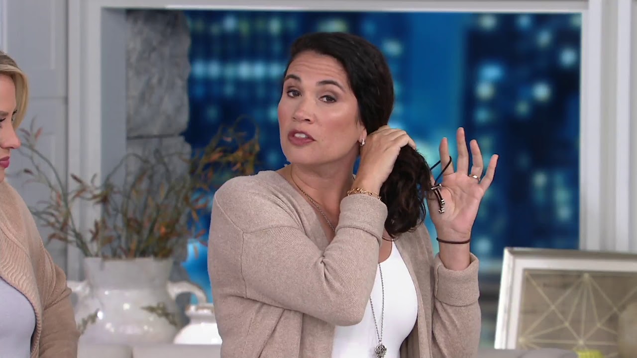 Pulleez Set of 2 Pave Charm Ponytail Holders on QVC