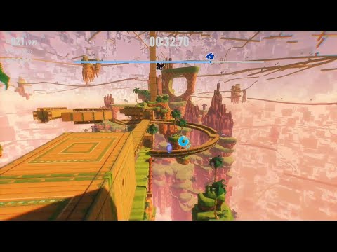 Sonic Frontiers (Switch 2) - Cyberspace 4-C (Main Goal) (Unrestricted) - Speedrun - 00:38.87