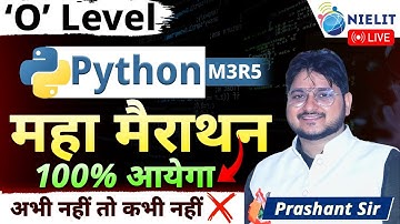 #2 M3R5.1 Python  महामैराथन जुलाई सेशन 2025 || सम्पूर्ण निचोड़ || #olevel #ngi #python #webdesign