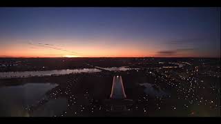 Washington DC National Mall Reflecting Pool - COVID-19 Memorial Lighting (Time lapse) 1.19.21