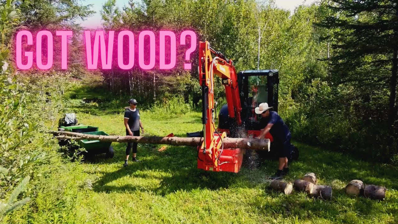 Collecting Firewood With Kubota KX0404 And John Deere LA140 No.68 YouTube