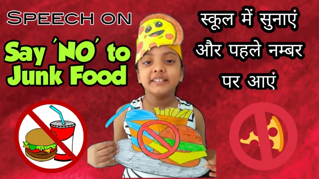 say no to junk food essay for class 1