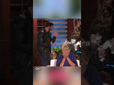 Chris evans scares scarlett johansson on the ellen show