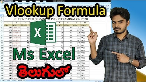 how to apply Vlookup formula in ms Excel explanation in telugu