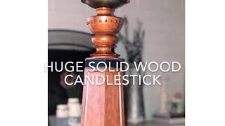 $5 Huge Thrift Store Candlestick Makeover