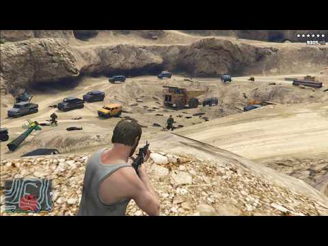 GTA 5 - Davis Quartz Quarry Rampage + Ten Star Escape