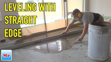 How To Concrete Leveling with Straight Edge DIY MrYoucandoityourself