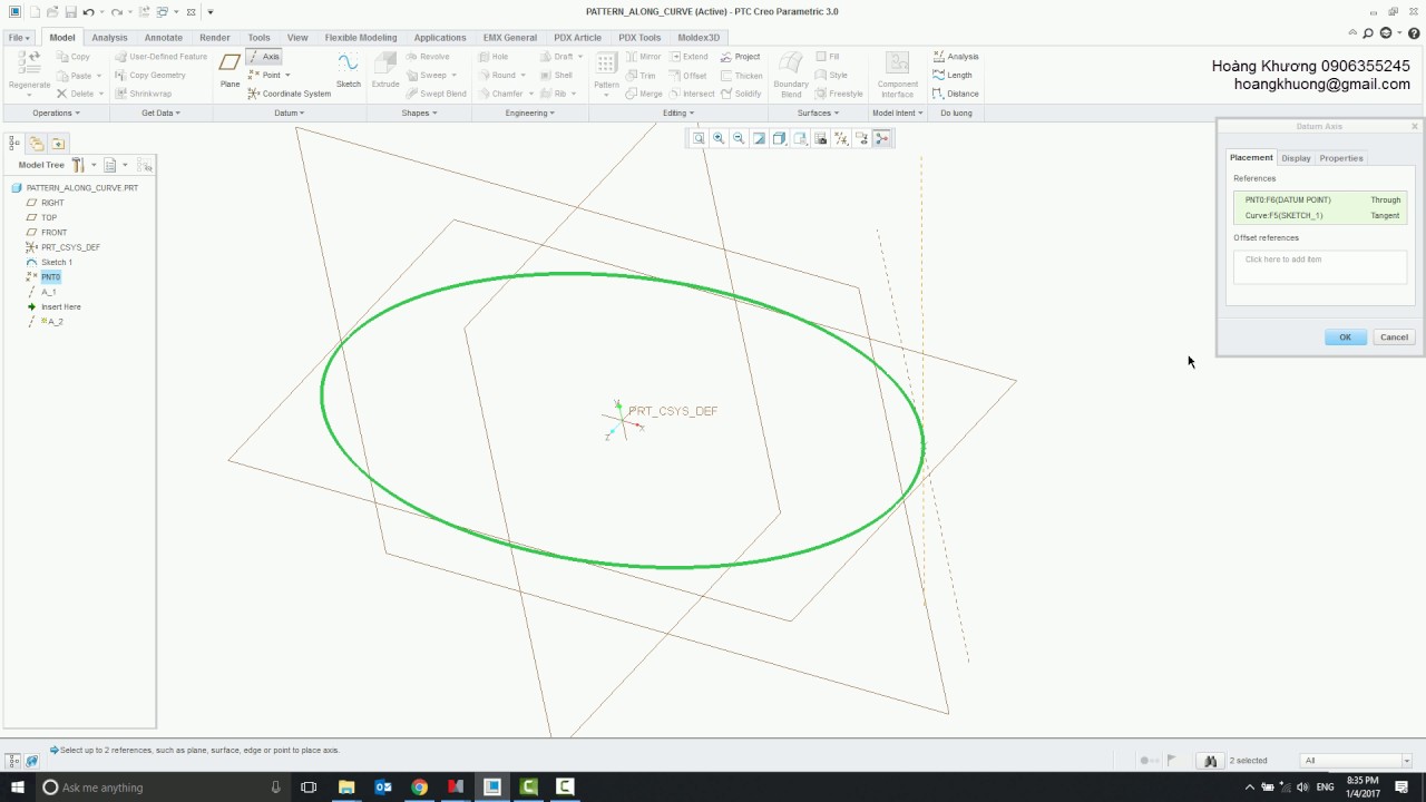 Pattern along curve - YouTube
