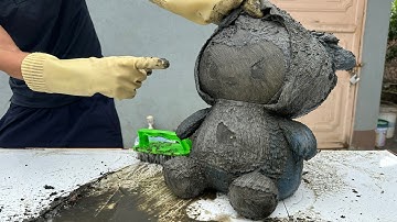 Kuromi Cat Muddled Cleaning transforms Rescue teddy bear The most perfect laundry ASMR