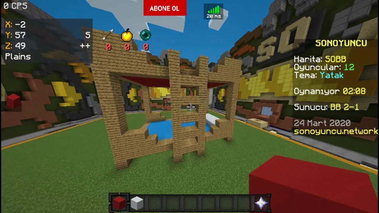 Minecraft SonOyuncu Build Battle Tema Yatak Yapımı YouTube