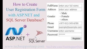 How to create User Registration Form in ASP.NET using SQL Server Database? [With Source Code]