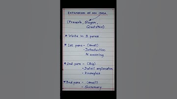 Expansion of an Idea | English Writing Skills | State Board English Class 9-10