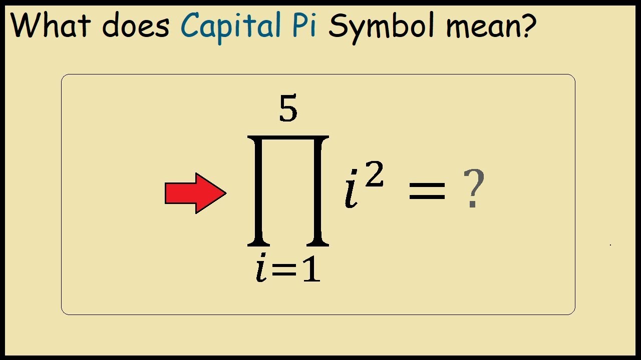 What does capital pi mean in Maths (Product Summation) - YouTube