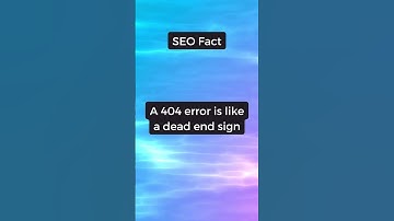 404 Error Is Like A Dead End Sign #seo #smallbusiness #shorts