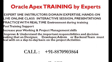 Oracle Apex Online Training