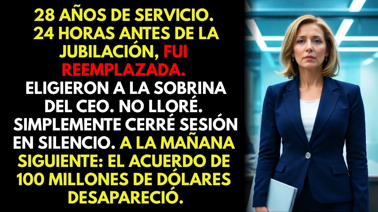 Me Reemplazaron por la Sobrina del CEO 24 Horas Antes de Jubilarme…y el Acuerdo de $100M Desapareció
