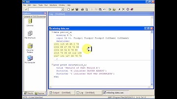 SAS- Missing Data