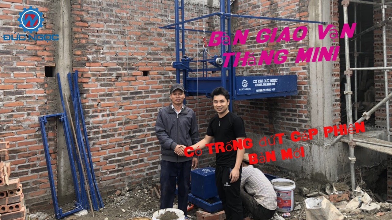 lắp đặt vận thăng mini tại tp hạ long cho khách bản mới có chống đứt cáp -CƠ KHÍ ĐỨC NGỌC