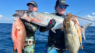 Deep Spearfishing for GIANTS (Epic Palm Beach Day)