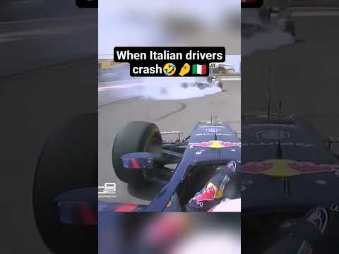 When Italian drivers crash🤣🤌🇮🇹 #shorts #f1 #funny