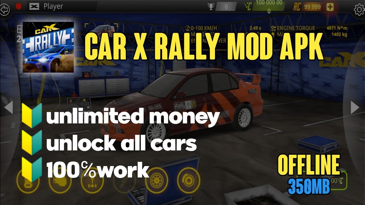 Car X Rally Mod Apk Terbaru Mod Unlimited Money Unlock All Cars Youtube