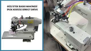 Gizli Etek Baskı Makinesi İplik Kesicili Direct Drive