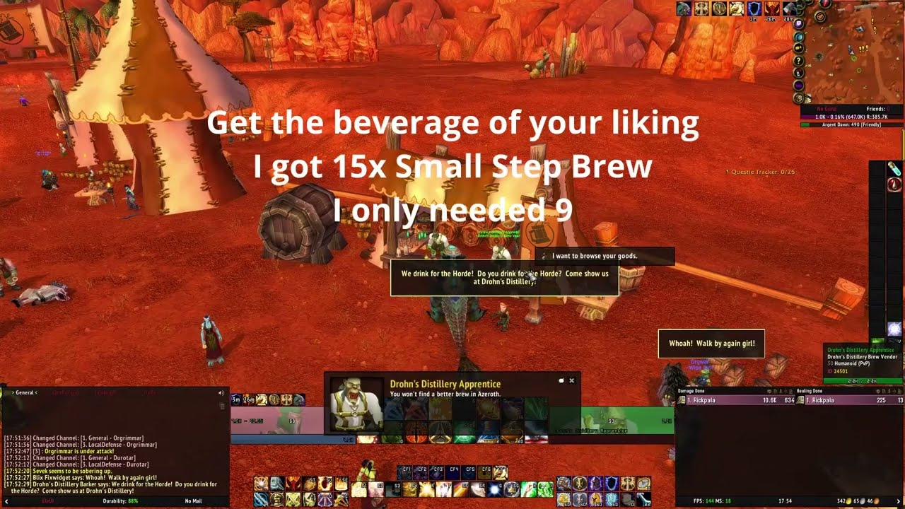 Get Drunken Stupor Achievement during Brewfest in WoW Classic YouTube