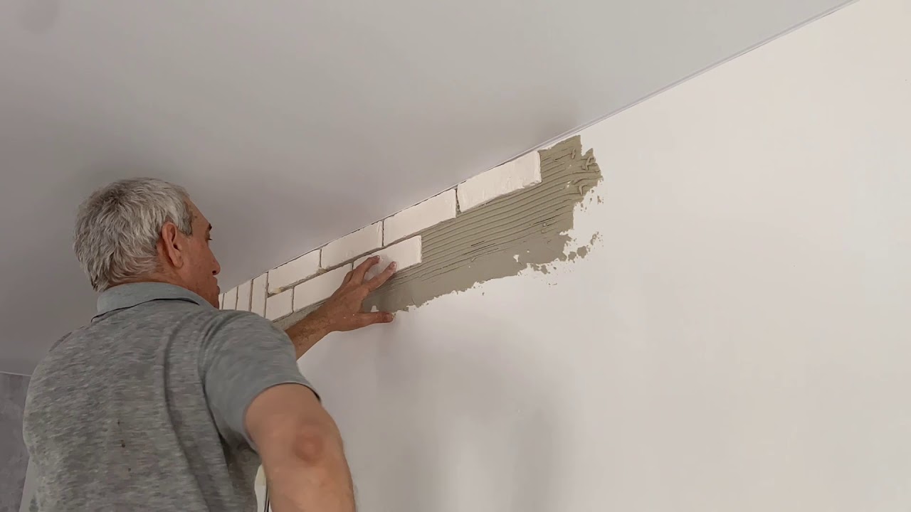 Укладка гипсового кирпича Касавага - YouTube